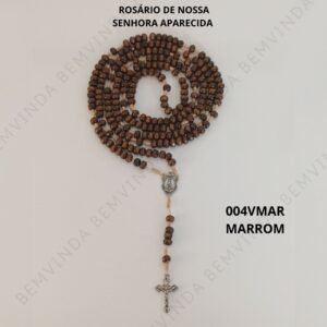 Santo Rosário De Madeira 6mm Nossa Senhora Aparecida